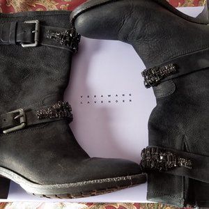 Vera Wang Lavender Black Suede boots - Brand new